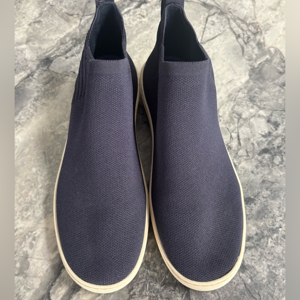Rothy’s the Chelsea navy blue sneaker boots (10)